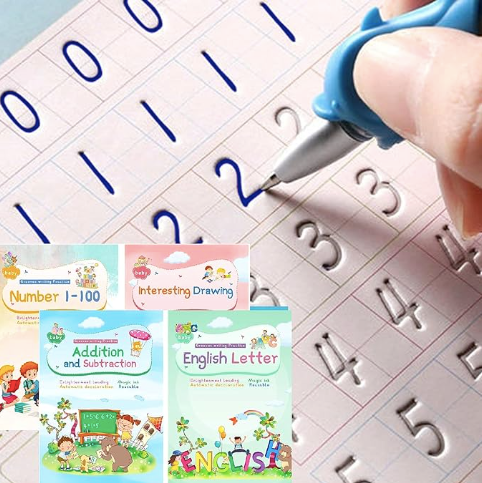 KIT DE 4 LIBROS MÁGICOS DE CALIGRAFÍA MONTESSORI + REGALOS + ENVÍO GRATIS Y PAGO CONTRA ENTREGA